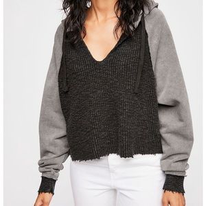 Free people London calling cropped hoodie